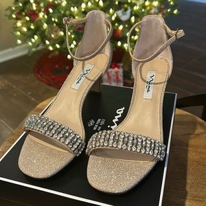 Nina Crystal Studded Sandals NEW